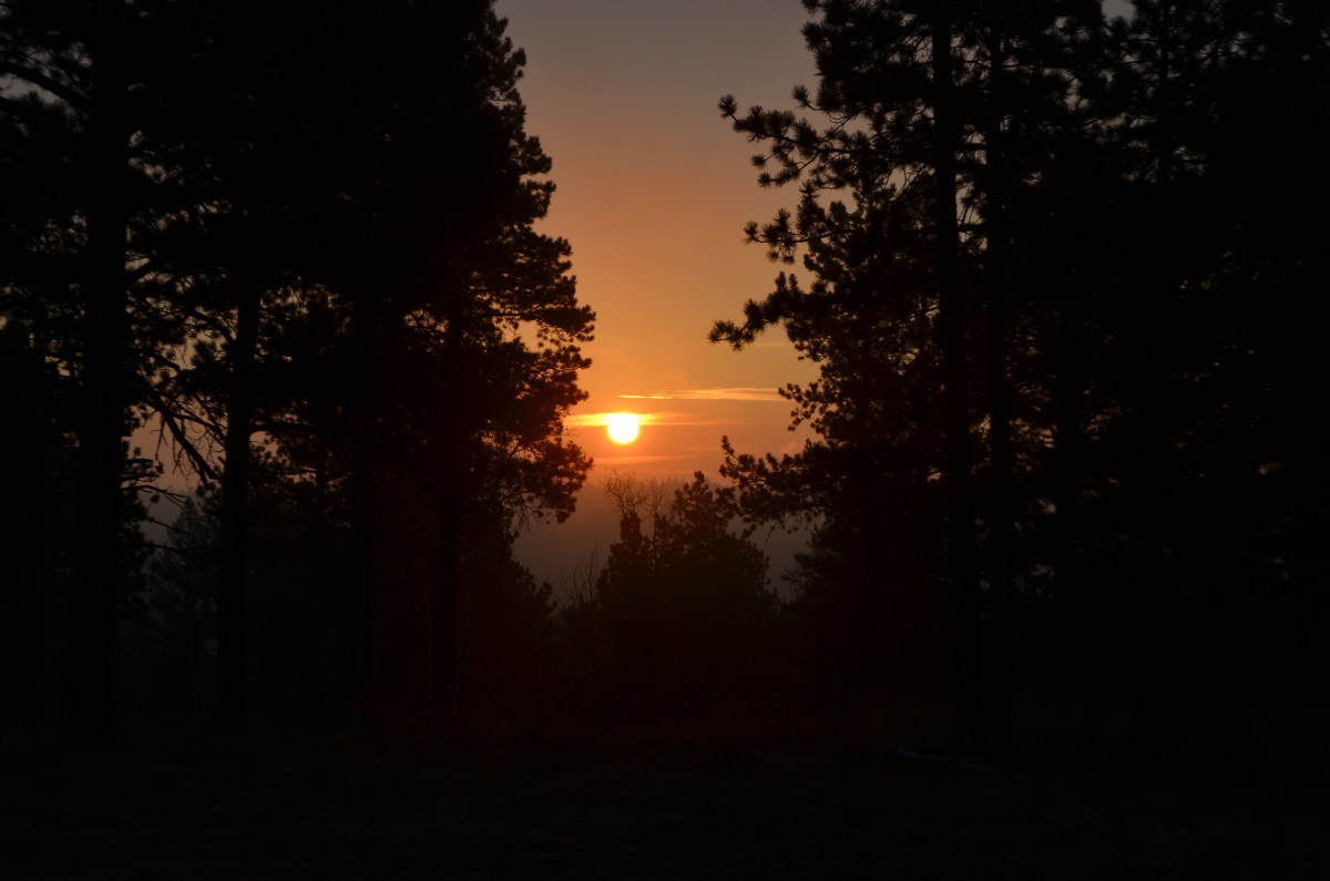 Sunset from my deck in Florissant, Colorado