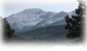 Pikes Peak from Woodland Park Colorado