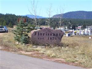 Florissant Colorado city sign