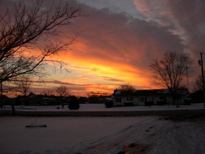 sunset in Shelbyville Indiana