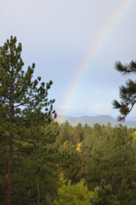 Rainbow in Florissant Colorado on our mountain